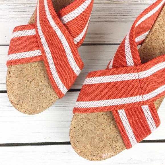 Lucky Brand Miller2 Orange Cork Platform Wedge 10 - Picture 3 of 8